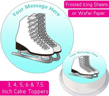 Ice Skating Boots Personalised Cake Topper