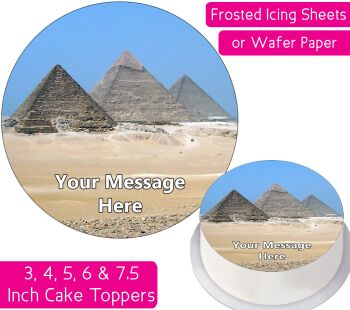 Egyptian Pyramids Personalised Cake Topper