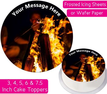 Bonfire Personalised Cake Topper