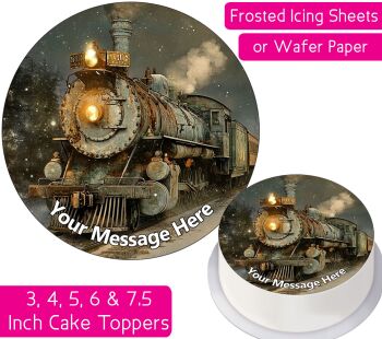 Snow Train Personalised Cake Topper