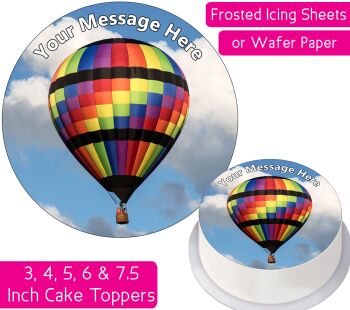 Hot Air Balloon Personalised Cake Topper