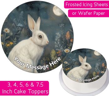 Night Rabbit Personalised Cake Topper