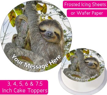 Sloth Personalised Cake Topper