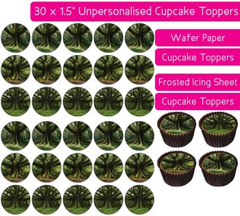 Ancient Trees - 30 Cupcake Toppers