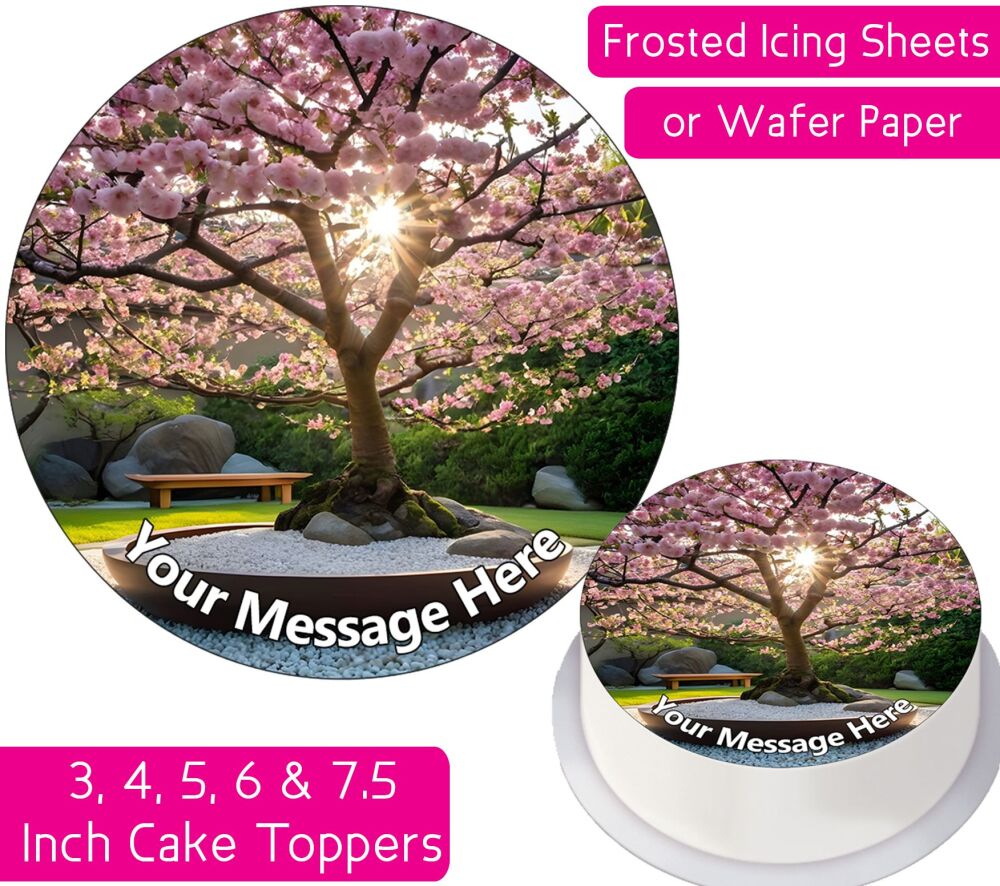 Cherry Blossom Tree Personalised Cake Topper