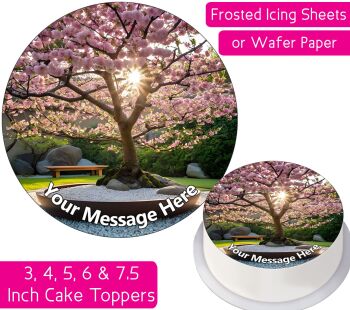 Cherry Blossom Tree Personalised Cake Topper