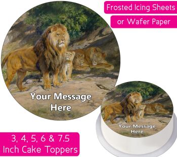 Lion Family Personalised Cake Topper