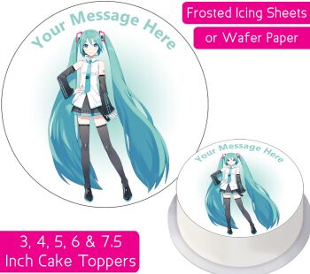 Hatsune Miku Personalised Cake Topper