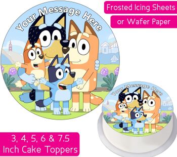 Bluey Family Personalised Cake Topper