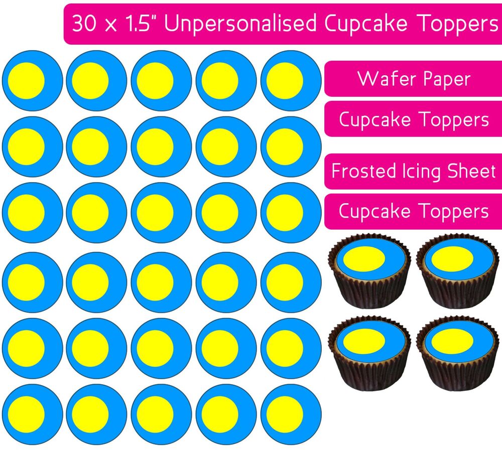 Palau Flag - 30 Cupcake Toppers
