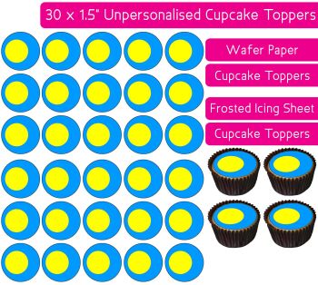 Palau Flag - 30 Cupcake Toppers