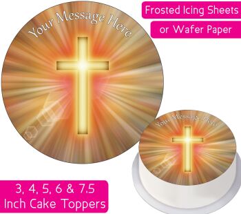 Jesus Cross Personalised Cake Topper