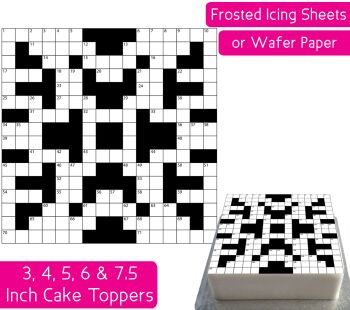 Crossword Square Cake Topper