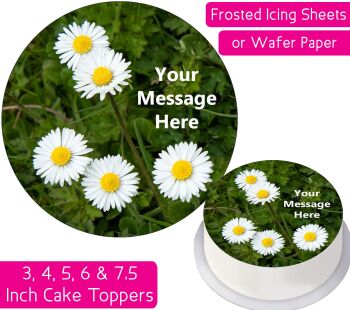 Daisy Flower Personalised Cake Topper