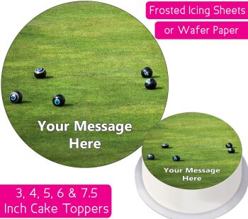 Lawn Bowls Personalised Cake Topper