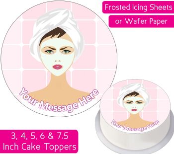 Spa Day Beauty Pamper Personalised Cake Topper