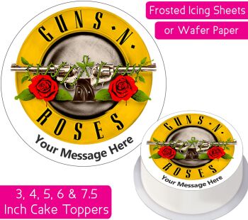 Guns N Roses Personalised Cake Topper