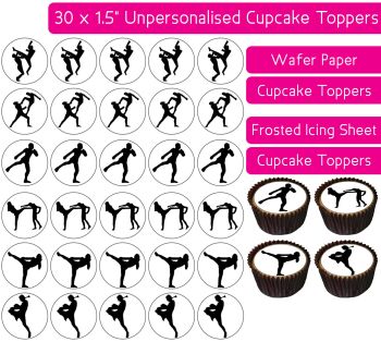 Muay Thai Boxing - 30 Cupcake Toppers