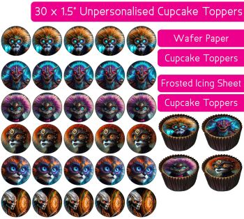 Fantasy Creatures - 30 Cupcake Toppers