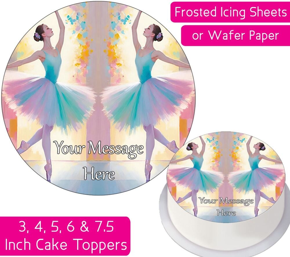 Ballerinas Dancing Personalised Cake Topper