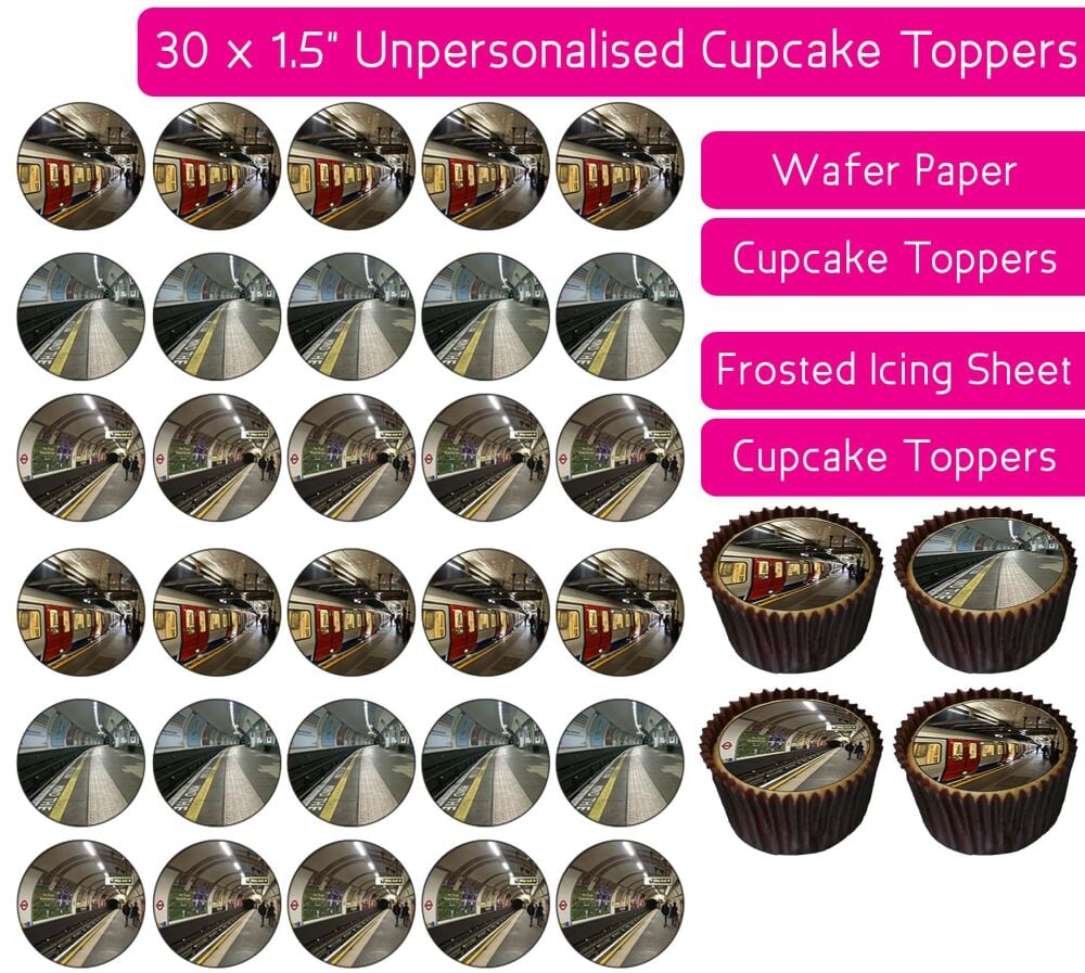 London Underground - 30 Cupcake Toppers