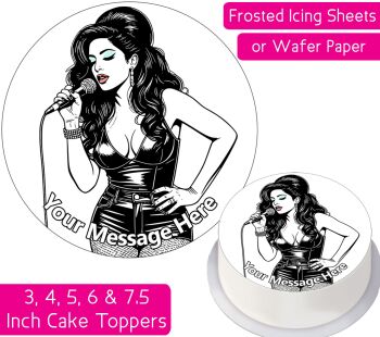 Amy Winehouse Personalised Cake Topper