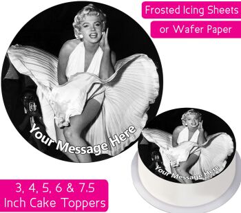 Marilyn Monroe Dress Personalised Cake Topper