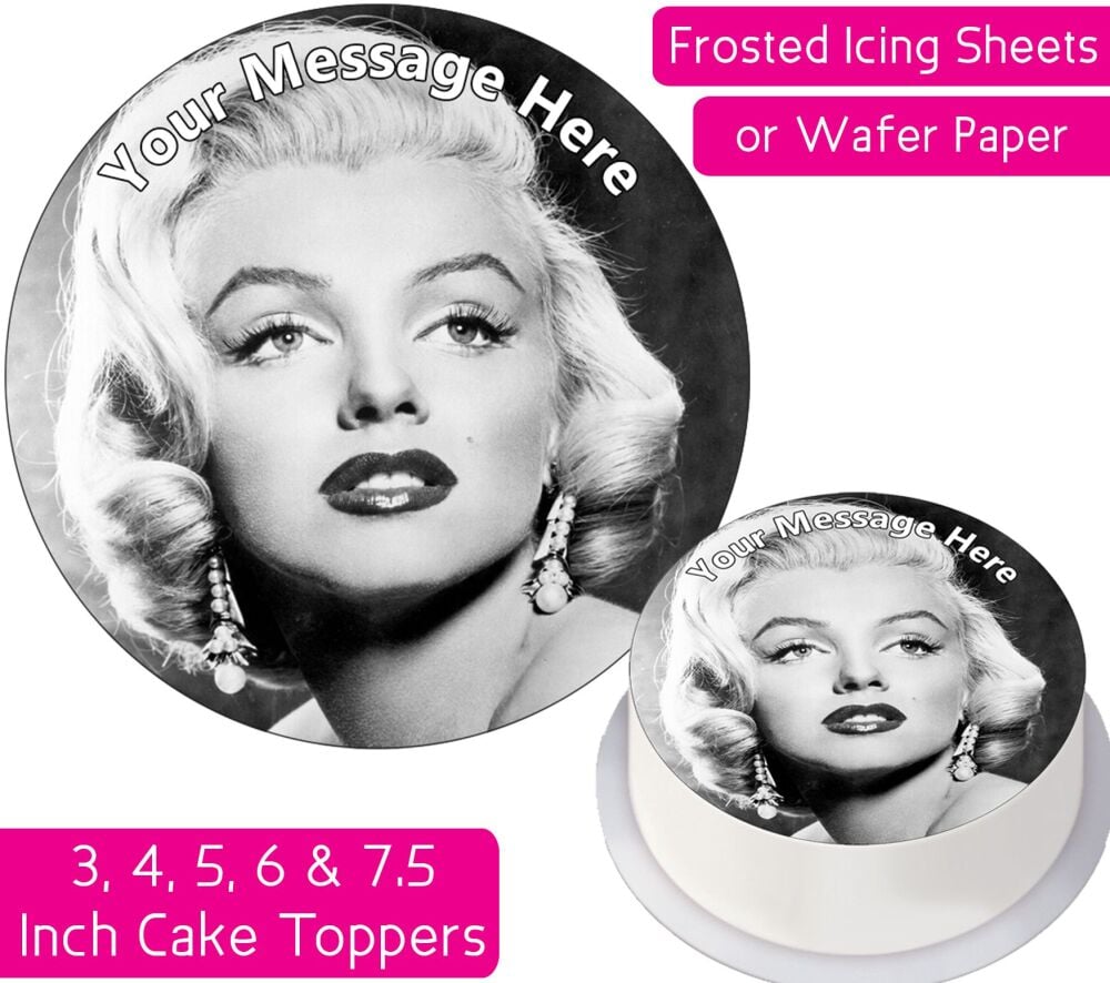 Marilyn Monroe Vintage Personalised Cake Topper