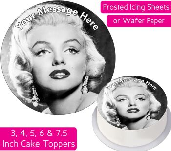 Marilyn Monroe Vintage Personalised Cake Topper