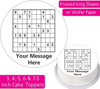 Sudoku Personalised Cake Topper