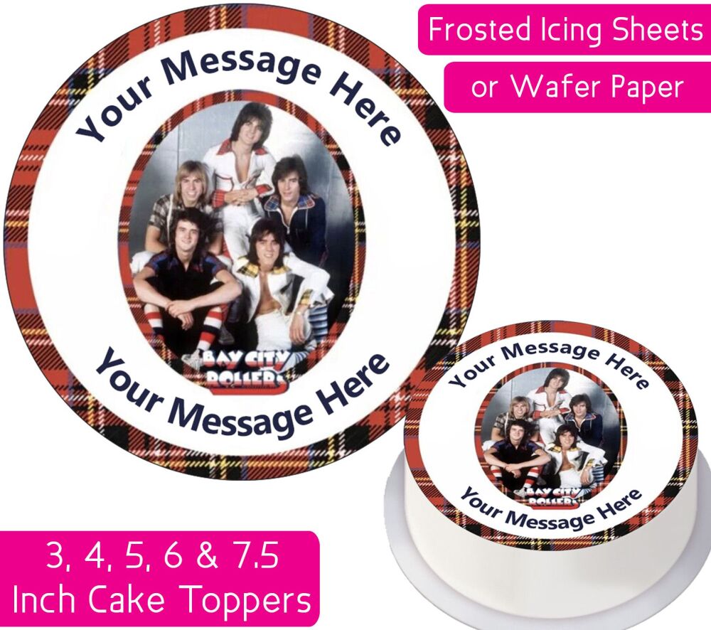 Bay City Rollers Personalised Cake Topper