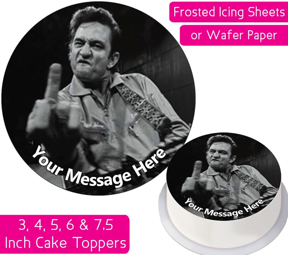 Johnny Cash Personalised Cake Topper