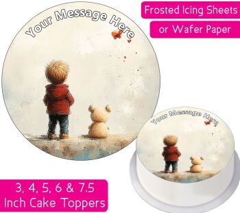 Teddy Bear Child Personalised Cake Topper