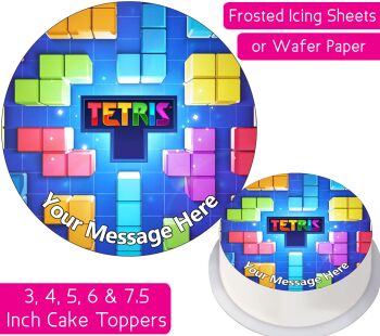 Tetris Personalised Cake Topper