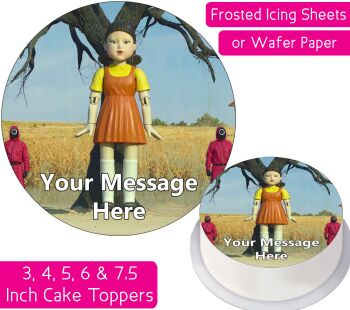 Squid Game Doll Personalised Cake Topper
