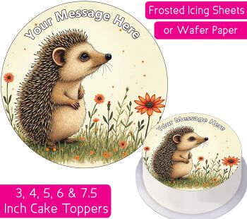 Cute Hedgehog Personalised Cake Topper