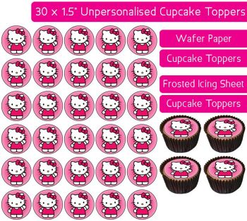 Hello Kitty - 30 Cupcake Toppers