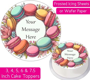 Macarons Personalised Cake Topper