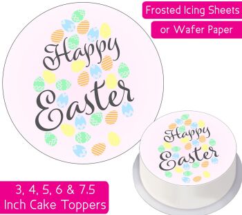 Happy Easter Eggs Personalised Cake Topper