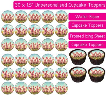 Cute Pigs - 30 Cupcake Toppers