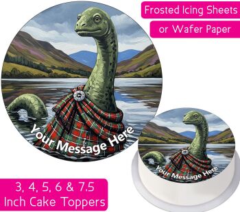 Loch Ness Monster Personalised Cake Topper