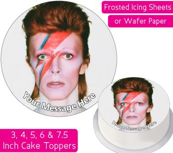 David Bowie Ziggy Stardust Personalised Cake Topper