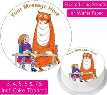 The Tiger Who Came To Tea Personalised Cake Topper