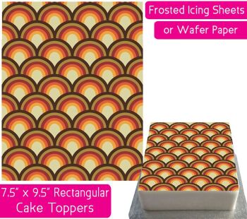 Groovy Cake Wrap Rectangular Cake Topper