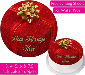 Christmas Present Personalised Cake Topper