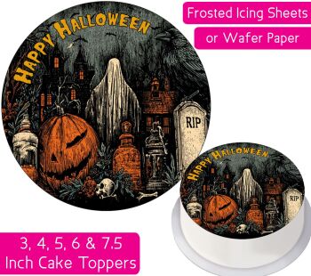 Vintage Halloween Personalised Cake Topper