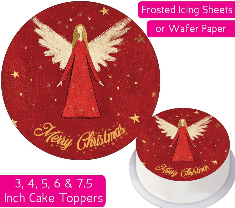 Christmas Angel Personalised Cake Topper