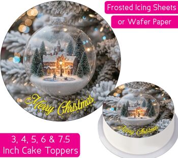 Christmas Bauble Personalised Cake Topper