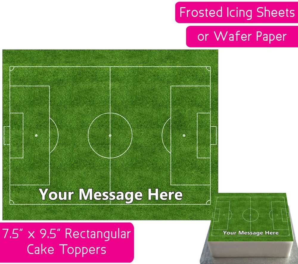 Football Pitch Rectangular Cake Topper