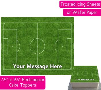 Football Pitch Rectangular Cake Topper